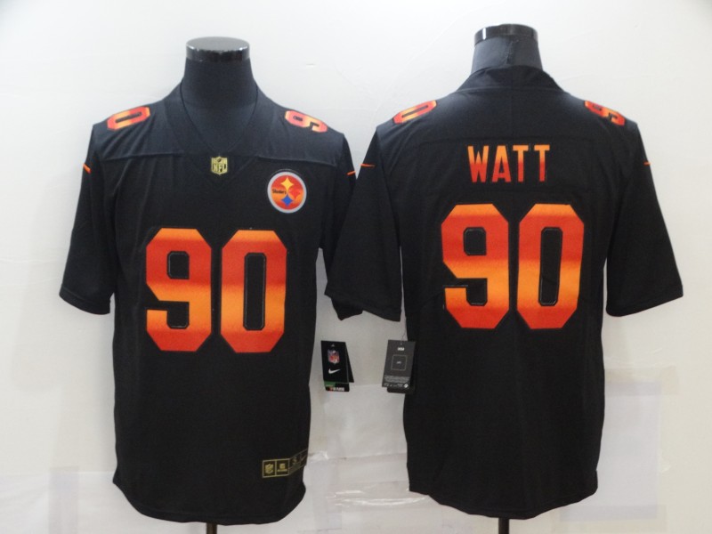 2020 Men Nike NFL Pittsburgh Steelers #90 Watt black fashion limited jerseys->new orleans saints->NFL Jersey